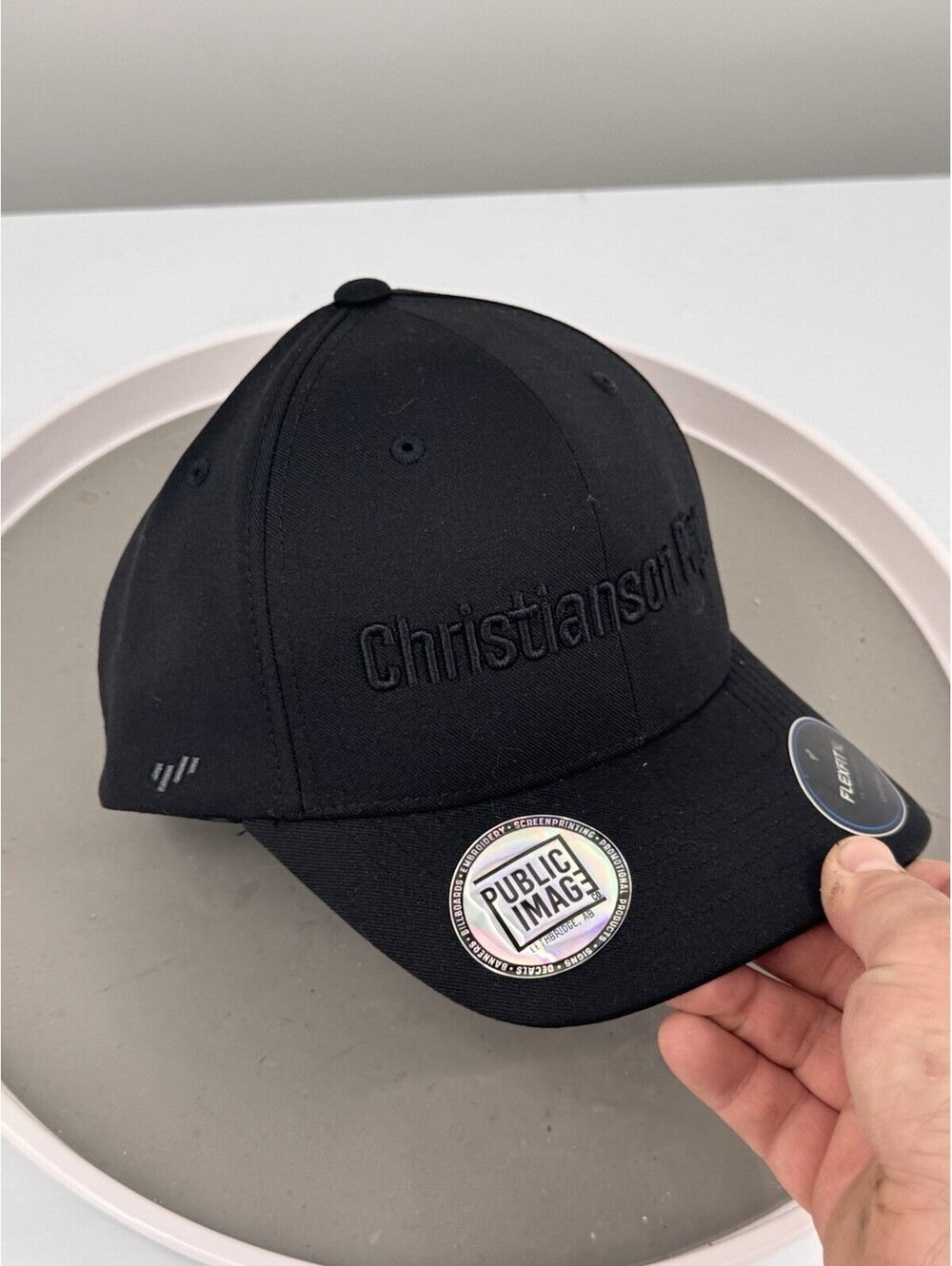 Christianson Pipe Hat Flexfit NU Adjustable Black Cap Public Image New With Tags